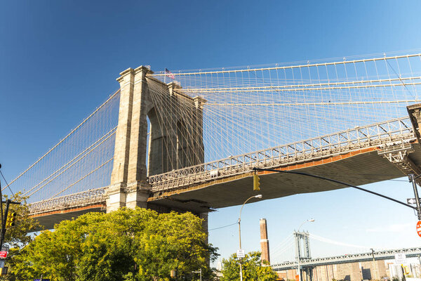 Beautiful view of Brooklyn Bridge.