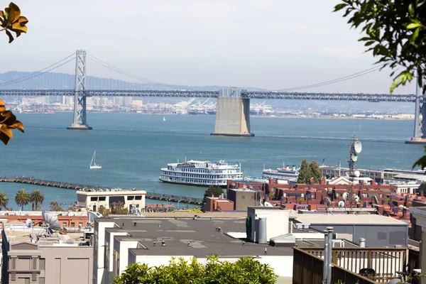 Letecký pohled na Oakland mostu, San Francisco — Stock fotografie