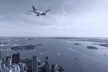 Manhattan'ın Bay, Nyc havadan görünümü
