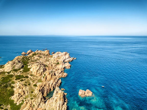 Sardinian coast and sea, aerial view — Stock Photo, Image