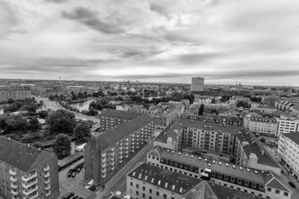 Vista panoramica da un aereo su Copenaghen — Foto Stock