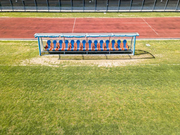 Vista Cima Banco Futebol — Fotografia de Stock