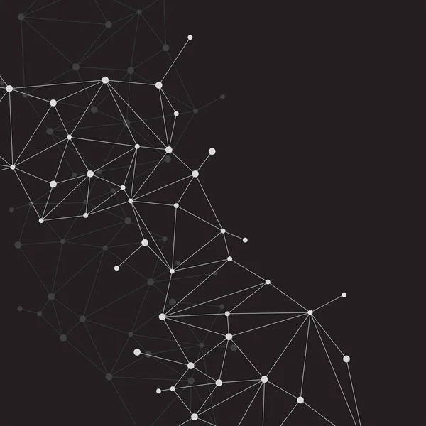 Nätverket Ansluta Dot Polygon Bakgrund Koncept Nätverk Företag Teknik Ansluta — Stock vektor