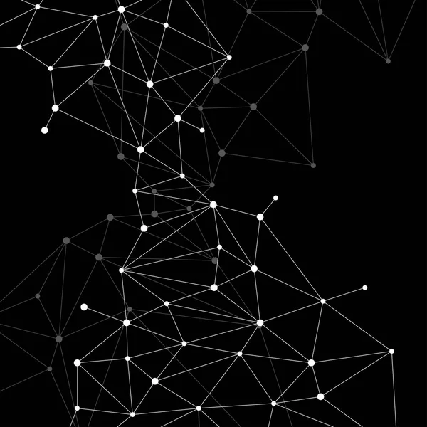 Nätverket Ansluta Dot Polygon Bakgrund Begreppet Nätverk Företag Teknik Ansluta — Stock vektor