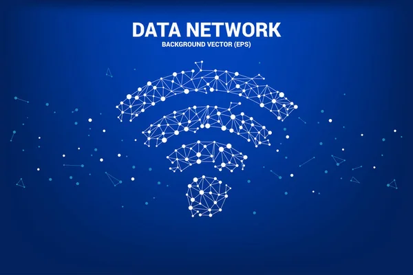Vektör Polygon hattı mobil veri simgesi tabela bağlamak. — Stok Vektör