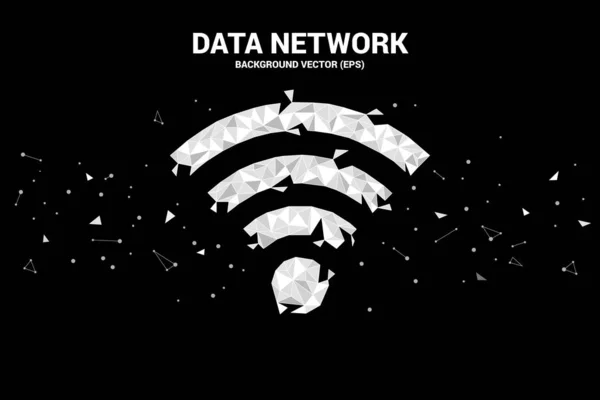Pictogram voor mobiele gegevens van vector veelhoek. — Stockvector