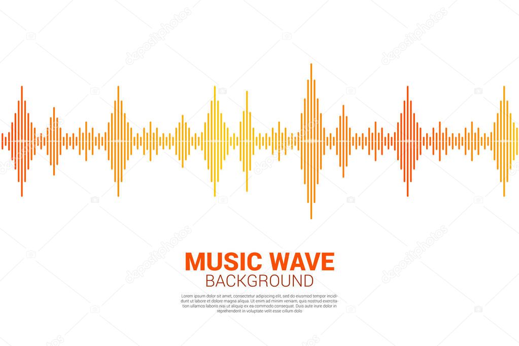 Sound wave Music Equalizer background. music voice audio visual signal