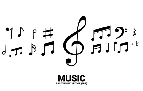 Vector muziek melodie notitie icoon. Concept achtergrond voor lied en concert thema. — Stockvector