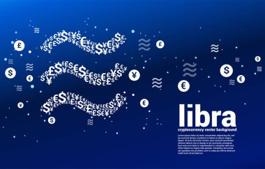 Dolar euro yuan yen havuz para vektör terazi dijital para birimi simgesi. Kripto para birimi teknolojisi ve finansal ağ bağlantısı kavramı.