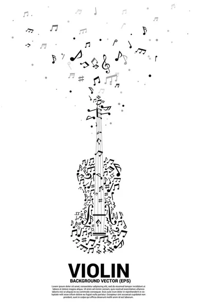 ベクトル音楽メロディノートダンスフロー形状バイオリンアイコン。歌とコンサートのコンセプト背景. — ストックベクタ