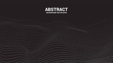 Dijital Contour eğrisi, nokta ve çizgi dalgalanması ve telle dalgalanma. 3B Fütürist Teknoloji Konsepti için Soyut Arkaplan