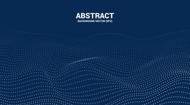 Dijital Contour eğrisi, nokta ve çizgi dalgalanması ve telle dalgalanma. 3B Fütürist Teknoloji Konsepti için Soyut Arkaplan