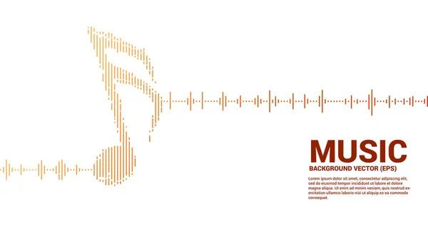 Müzik Ses Teknolojisi Kavramı Müzik Notası Olarak Eşitleyici Dalga — Stok Vektör