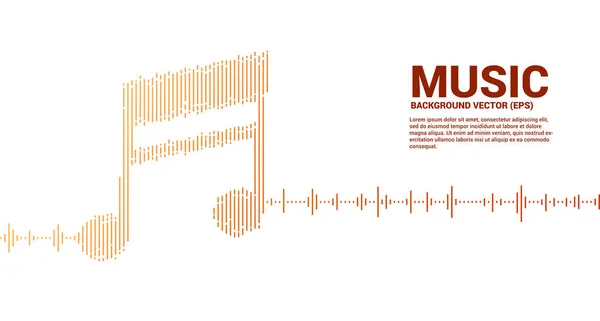 音楽と音響技術の概念 音楽ノートとしてイコライザー波 — ストックベクタ