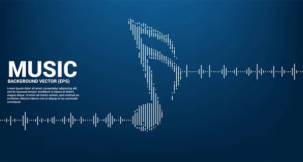 Concepto Tecnología Música Sonido Equalizer Wave Como Nota Musical — Vector de stock