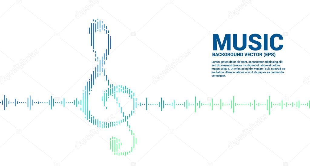 Sol key note icon Sound wave Music Equalizer background. background for event concert and music festival