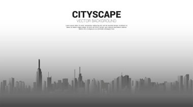 Panorama City Binası. Işıklı ve gölgeli bir arka plan. Büyük şehir ve şehir yaşamı için arka plan.
