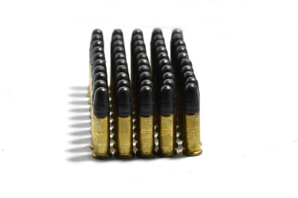 Gun Ammunition White Background — Stock Photo, Image