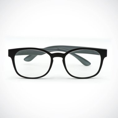 Gözlük, modern, şık, görüntü renk siyah beyaz arka plan üzerinde.