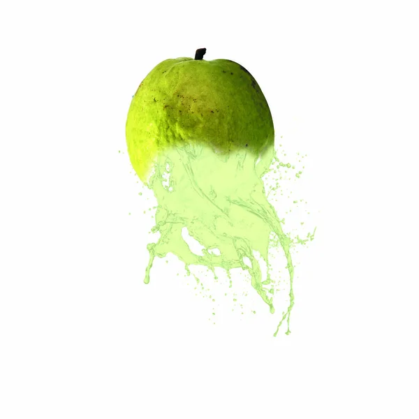 Fruit with splash water on white background, photo retouching — Stock Photo, Image