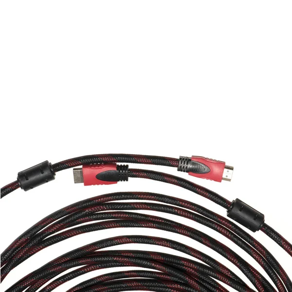 Network cables connected to a switch for computer Isolated on th — Stock Photo, Image