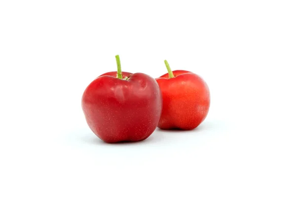 Juicy Red Cherry Thai Isolated White Background — Stock Photo, Image
