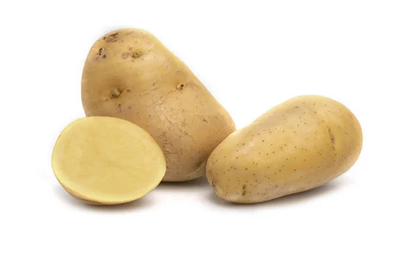 Färsk Potatis Isolerad Vit Bakgrund — Stockfoto