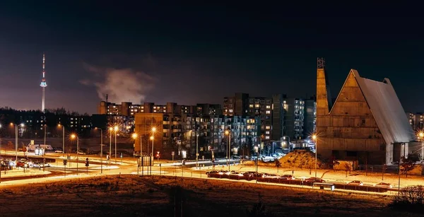 Vilna Ciudad Por Noche — Foto de Stock