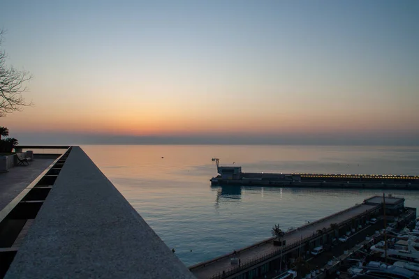 Sunrise at Monaco Pier — Stockfoto