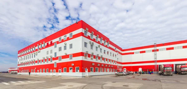 Rusko Jaroslavl Dubna 2015 Distribuční Centrum Mlékárna Velké Skladovací Prostory — Stock fotografie