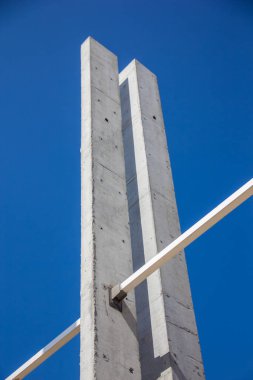 İnşaat inşaat sahasında altında çerçeve