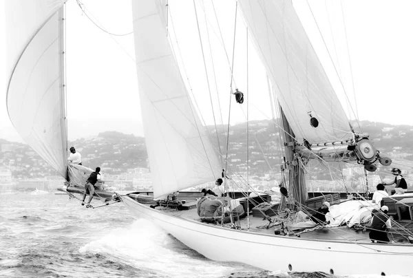 Corrida Barco Vela Riviera Francesa — Fotografia de Stock