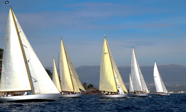 Segelbåt Race Franska Rivieran — Stockfoto