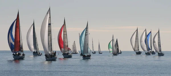 Segelbootrennen Der Französischen Riviera — Stockfoto