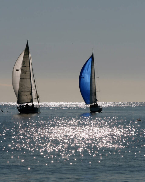 sailing boat race in French riviera