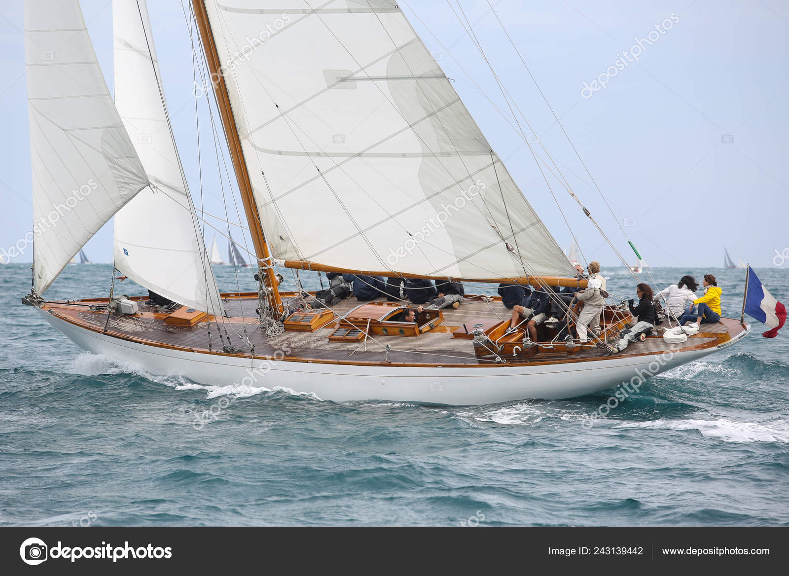 Sailing Boat Race French Riviera Stock Editorial Photo © Litchicyril