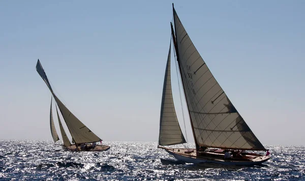 Regata Barca Vela Riviera Francese — Foto Stock