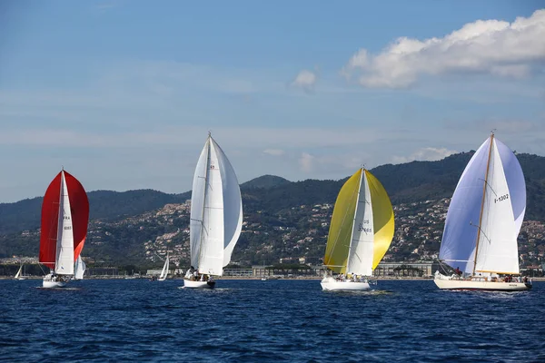 Ιστιοπλοϊκός Αγώνας Στα Γαλλικά Riviera — Φωτογραφία Αρχείου