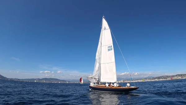 Segelbåt Race Franska Rivieran — Stockfoto