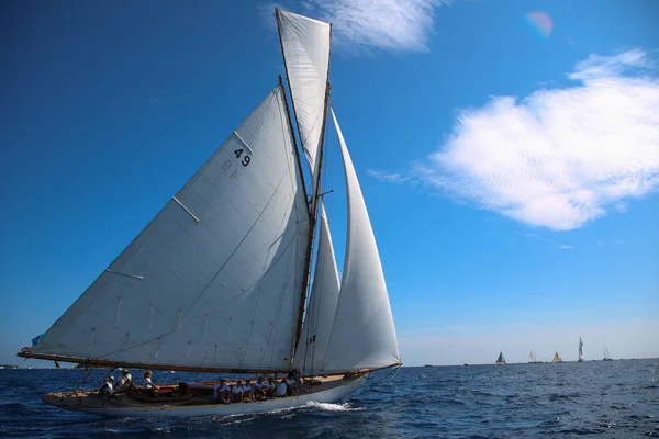 Regata Barca Vela Riviera Francese — Foto Stock