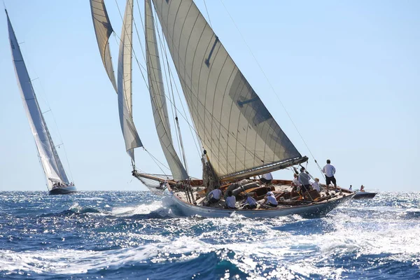 Segelbootrennen Der Französischen Riviera — Stockfoto