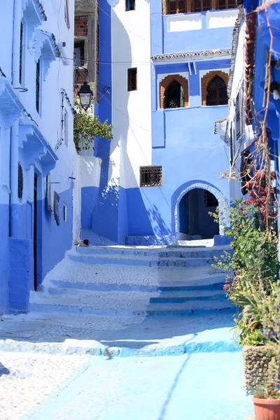 Strada Chefchaouen Marocco — Foto Stock