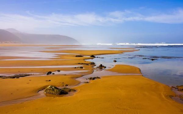 Paesaggi Della Spiaggia Legzira Marocco — Foto Stock