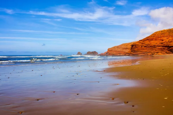 Paisajes Legzira Playa Marruecos —  Fotos de Stock