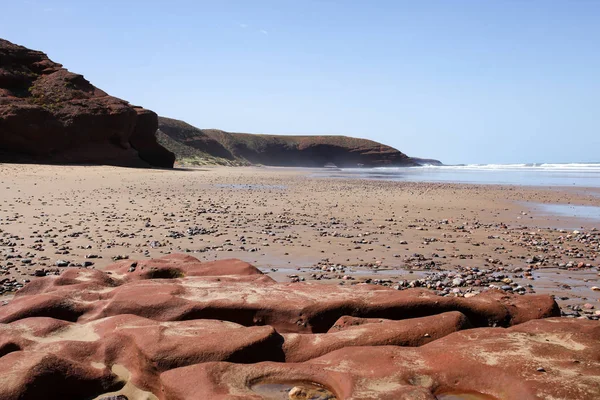 Paisagens Praia Legzira Marrocos — Fotografia de Stock