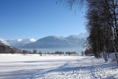 Kış manzaraları Fransız Alps 