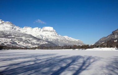 Kış manzaraları Fransız Alps 