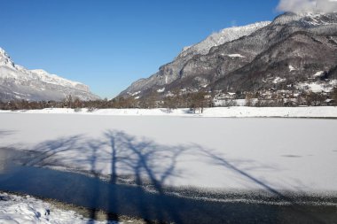 Kış manzaraları Fransız Alps 