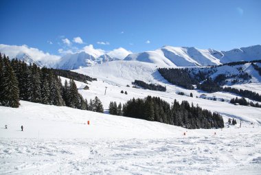 Kış manzaraları Fransız Alps 