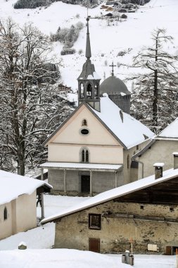 Kış manzaraları Fransız Alps 